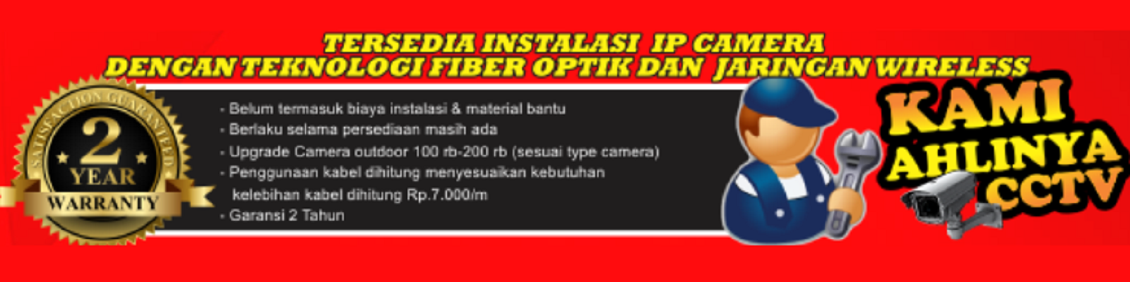 banner GARANSI PEMASANGAN CCTV